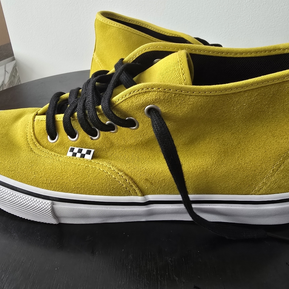 VansSkate Authentic Mid (Heritage Mustard) Like NEW Size 12 - Picture 8 of 11